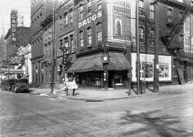 The street of Masonic Hall in 1927. "Garden Theater." 1927.Pittsburgh City Photographer, Historic Pittsburgh Site.