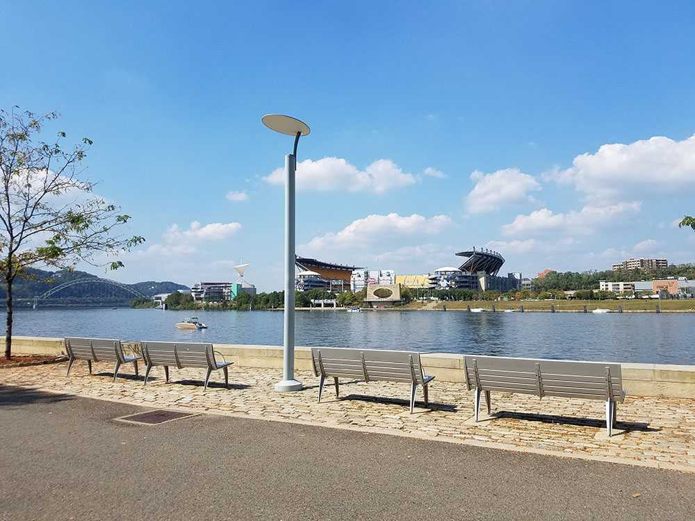 View of Allegheny River and North Shore from Point State Park. Photo by Elizabeth Madison. 