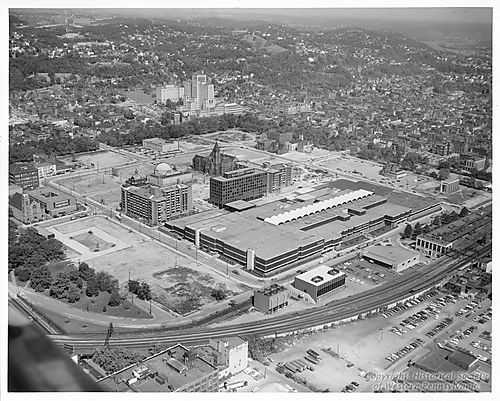 Aerial View of Allegheny Center, September 26 1968, Allegheny Conference on Community Development Photographs, Historic Pittsburgh Site.