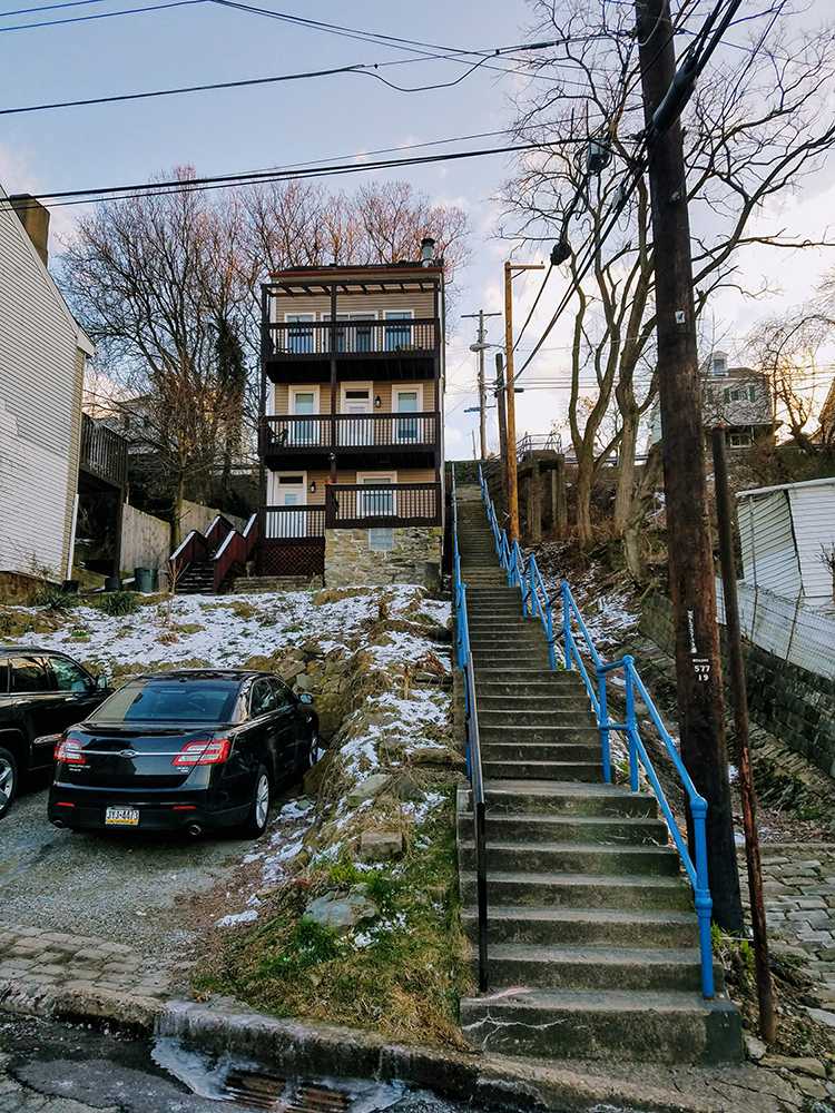Current photo of the Oakley Way Steps in South Side.  Photo by Calvin Salazar.