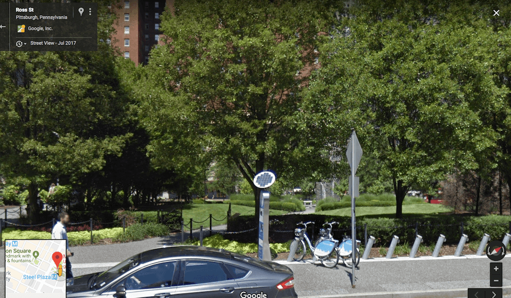 Street view of Mellon Green in 2017. Photo by Google Maps